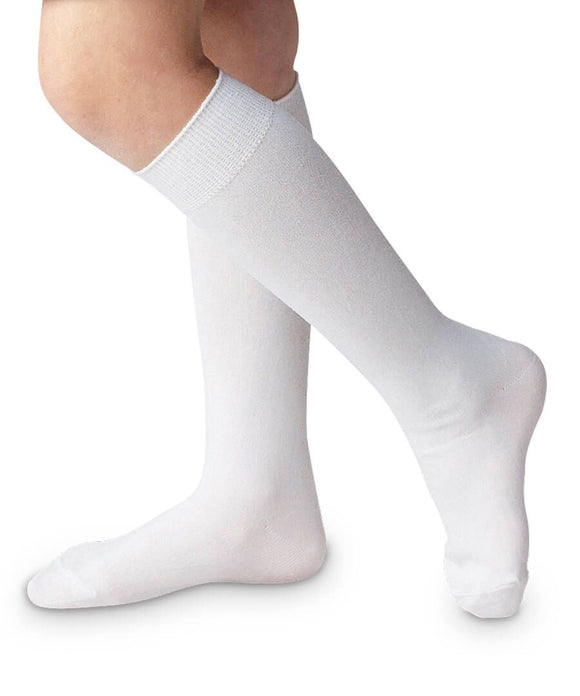 Classic White Nylon Knee High Socks 1 Pair - Whte