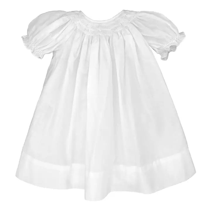 Daygown with Wave Smocking White