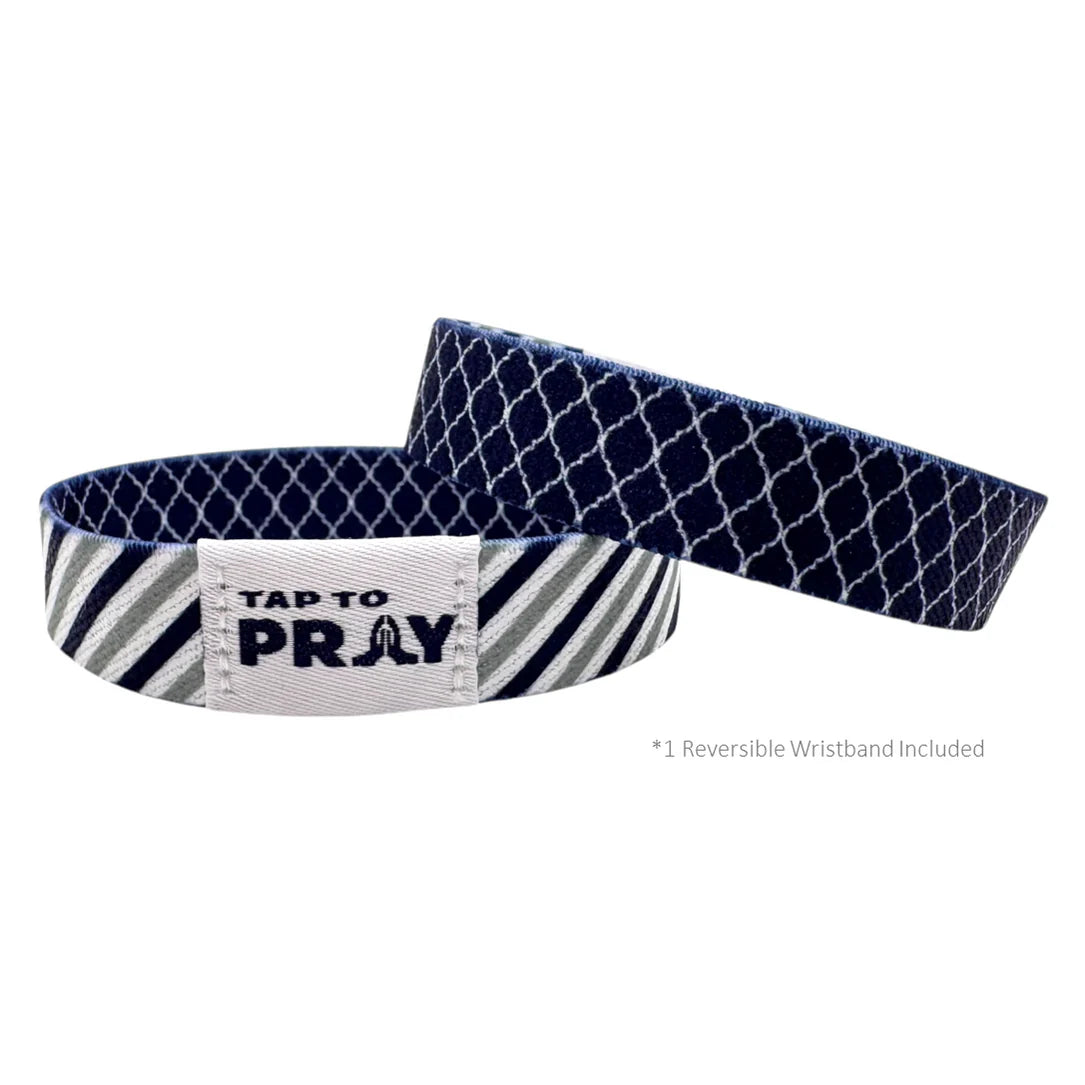 Tap To Pray Wristband- Graphite & Ink
