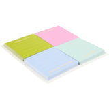 Colorblock Mini Notepad -  4 Pack Set