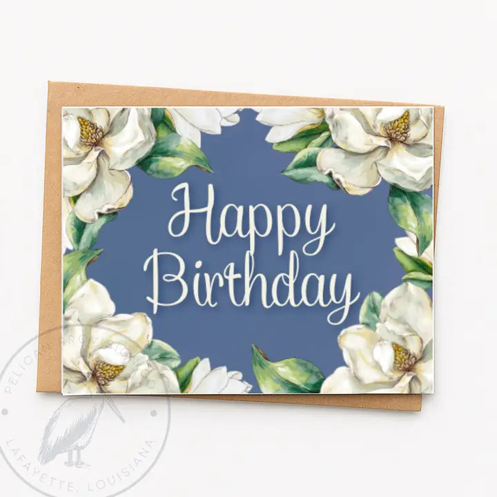 Magnolia Birthday Greeting Card