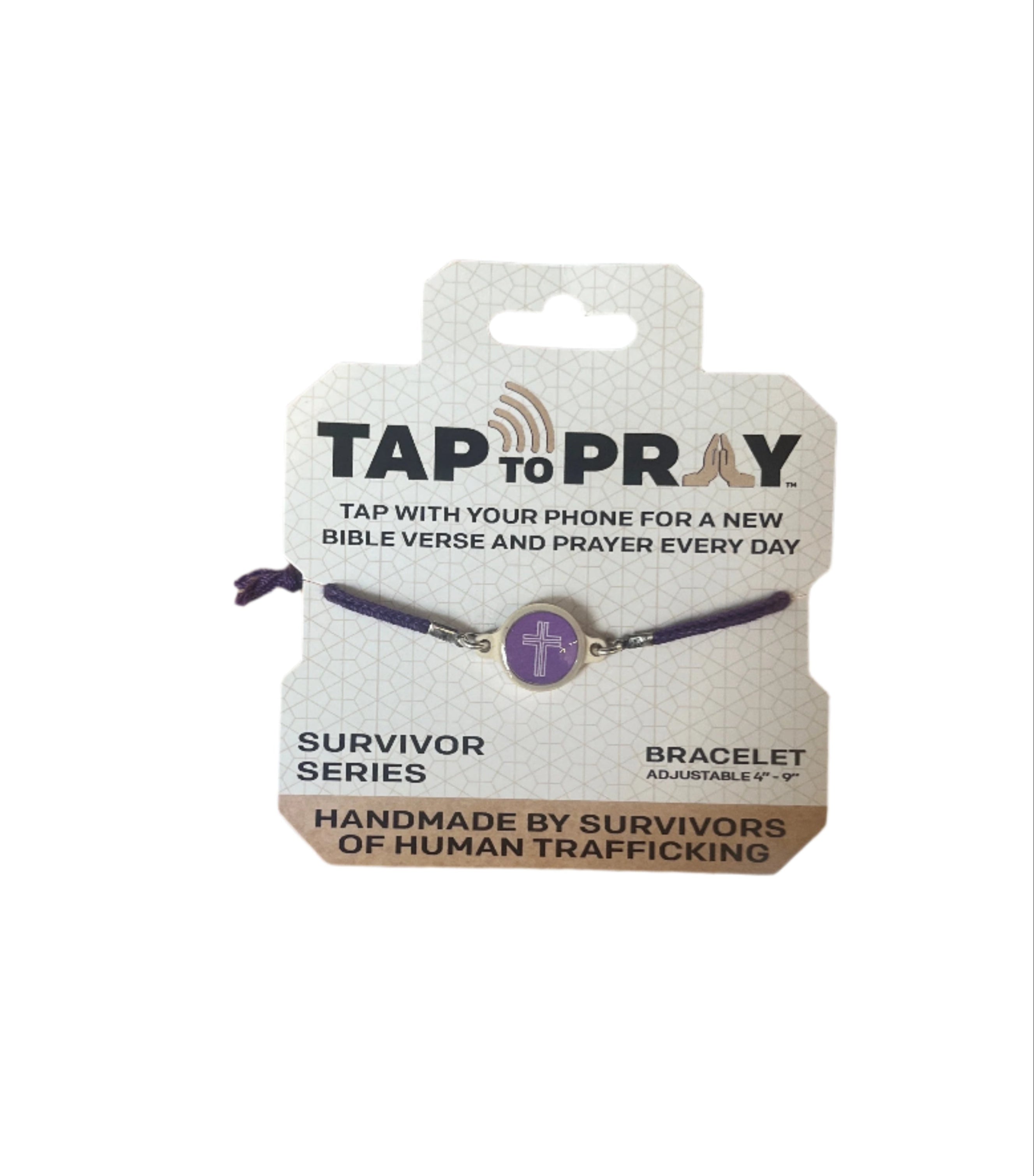 Tap To Pray Survivor Series Handmade Bracelets- Amethyst