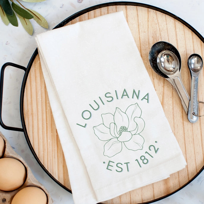 State Flower Louisiana Kitchen Towel