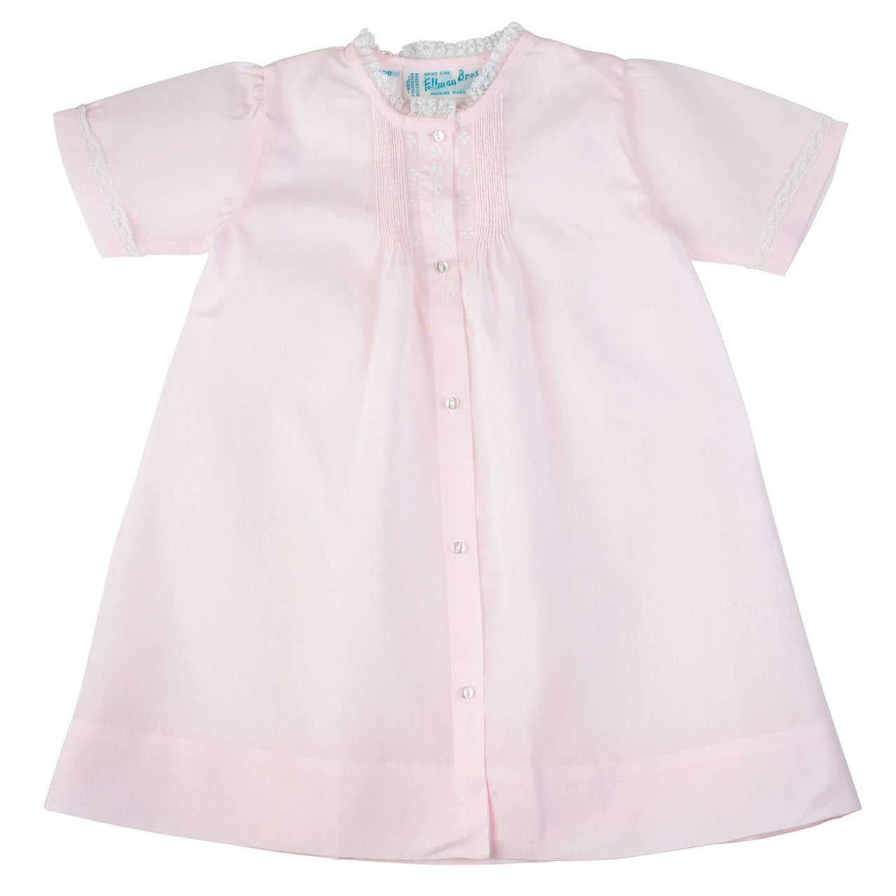 Feltman Brothers Girls Embroidered Folded Daygown - Pink
