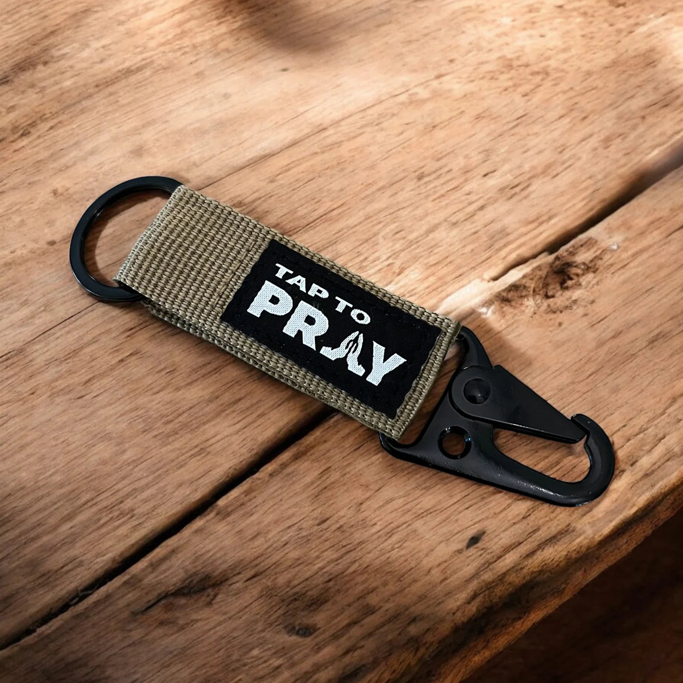 Tap To Pray Tactical Carabiner Keychain