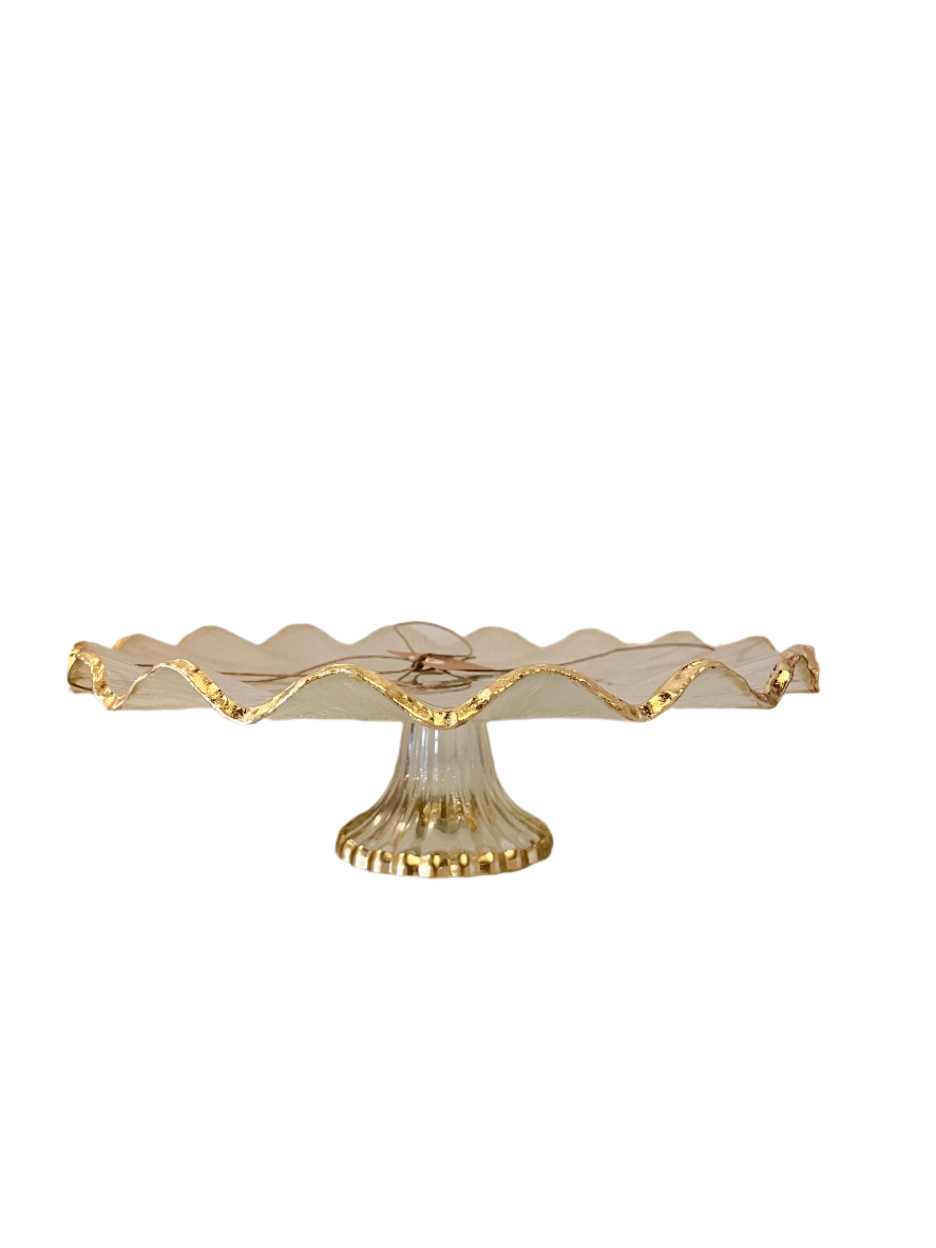 Gold Edge Ruffle Cake Stand