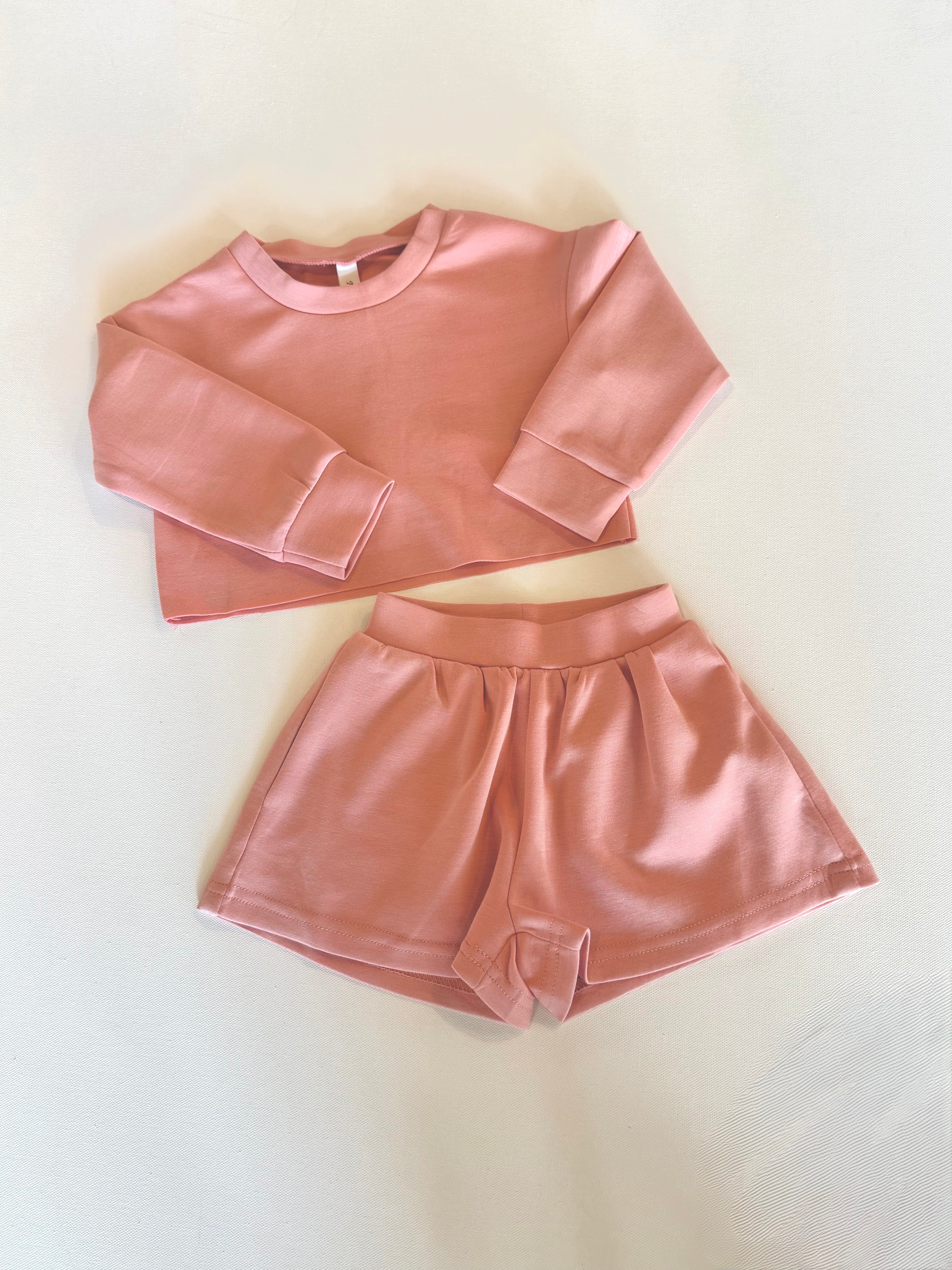 Kids' Light Coral Winter Set