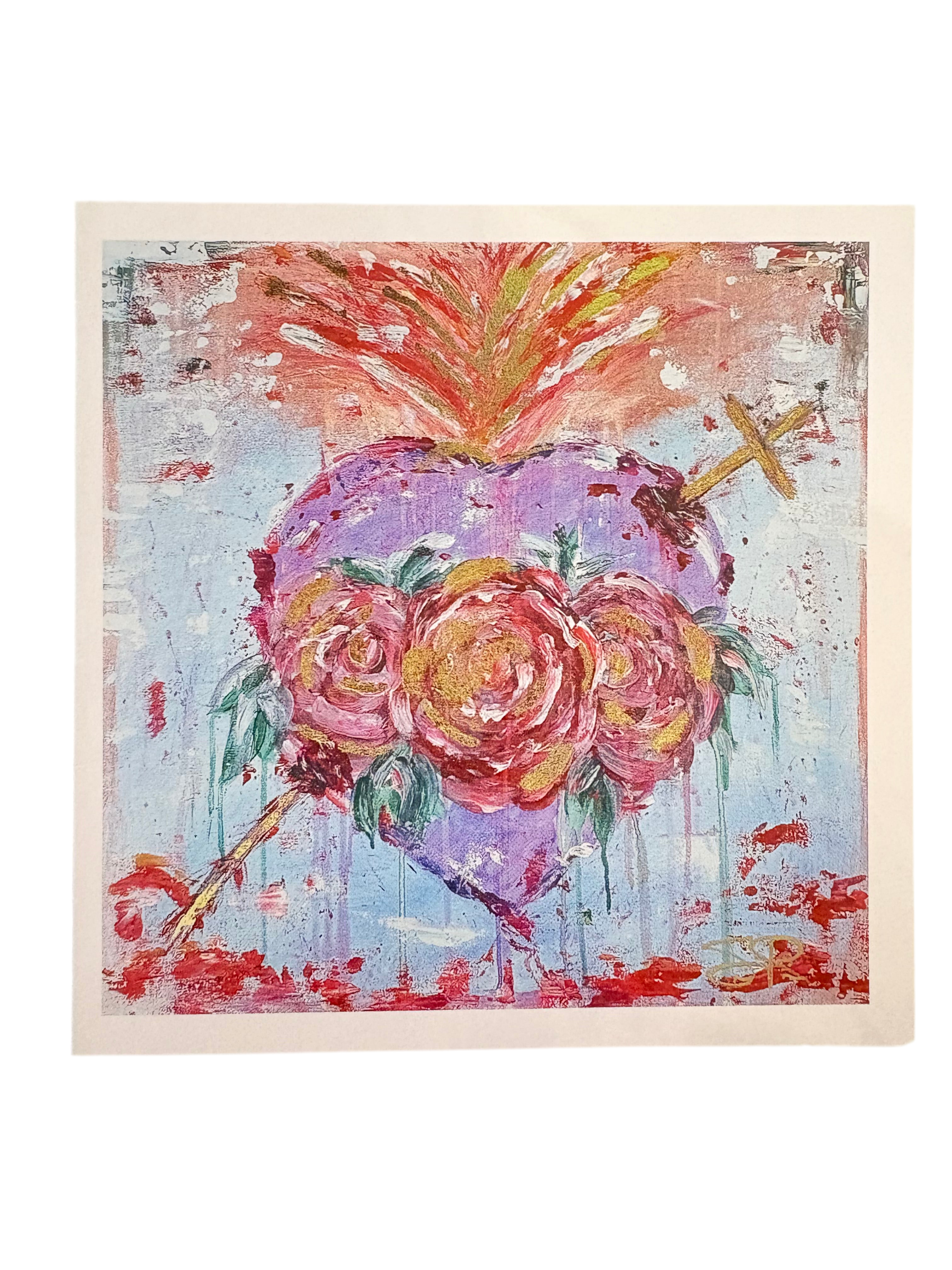 Immaculate Heart Cards- purple