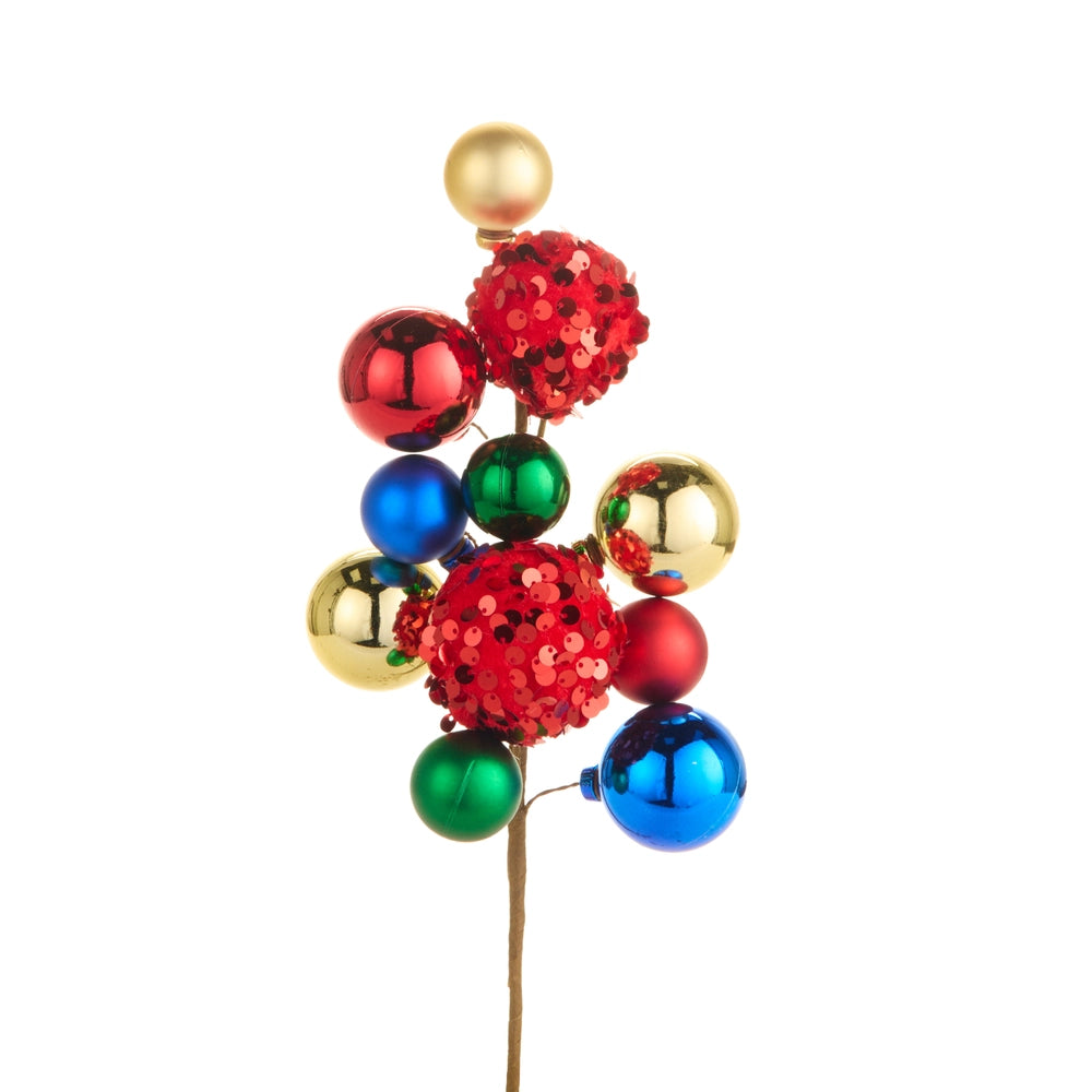 10" Red Blue Green and Gold Pick