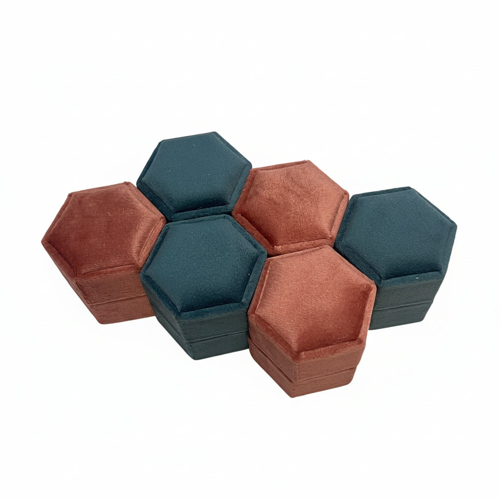 2 - Slot Velvet Ring Boxes