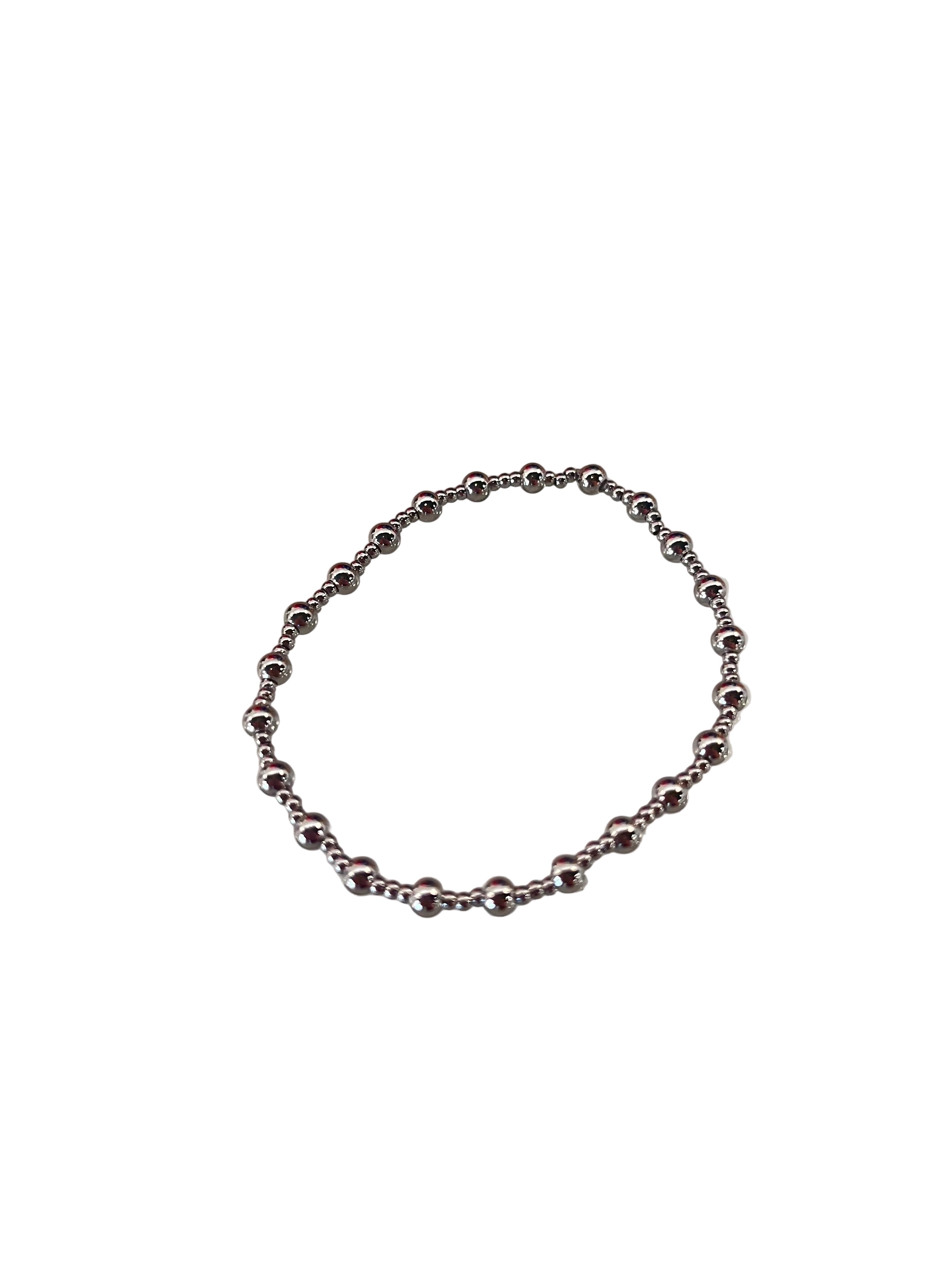 Silver Beaded Bracelet