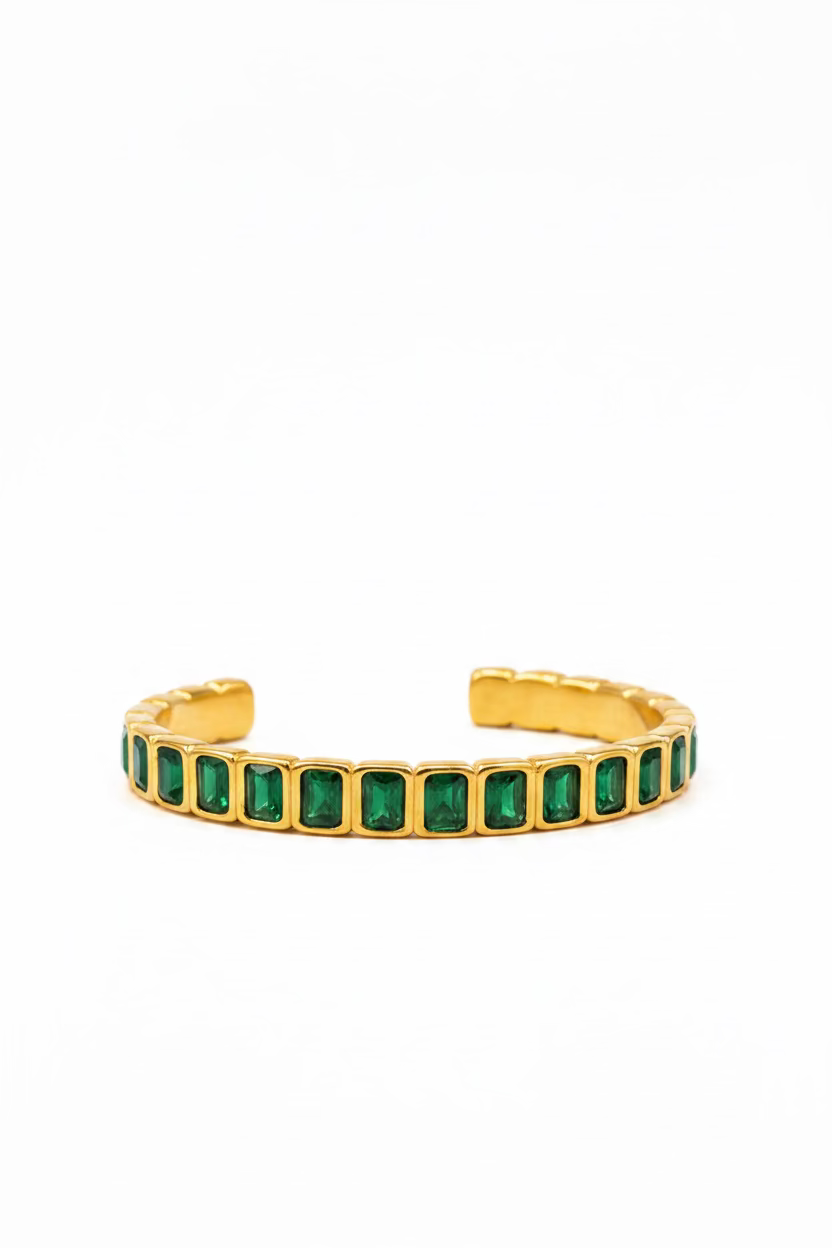 Bedelia Emerald Cuff Bracelet