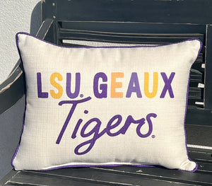 LSU Collegiate Tones Geaux Tigers Pillow