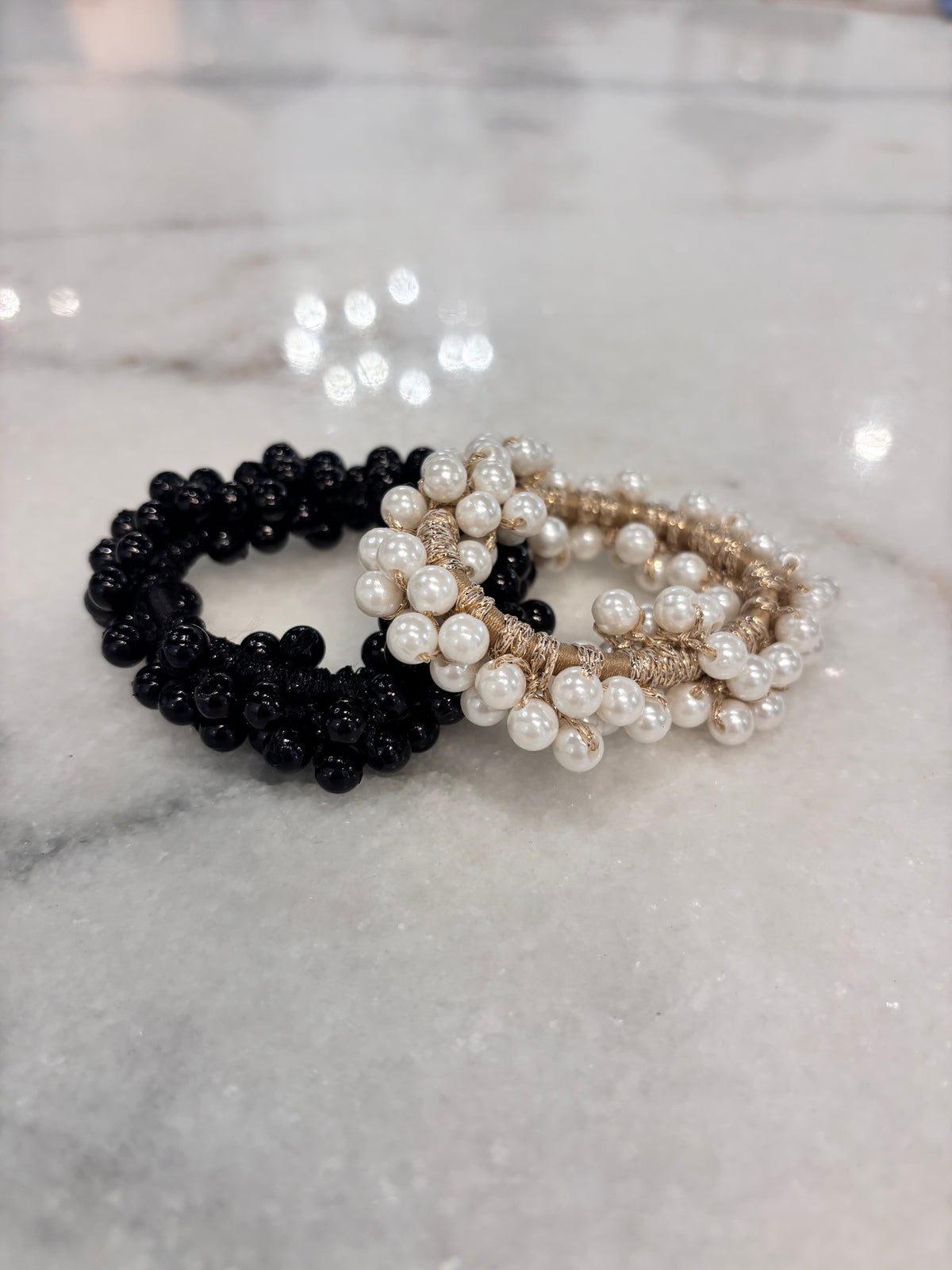 Beaded Hair Scrunchies
