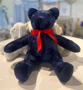 Handmade Teddy Bear - Navy Stars