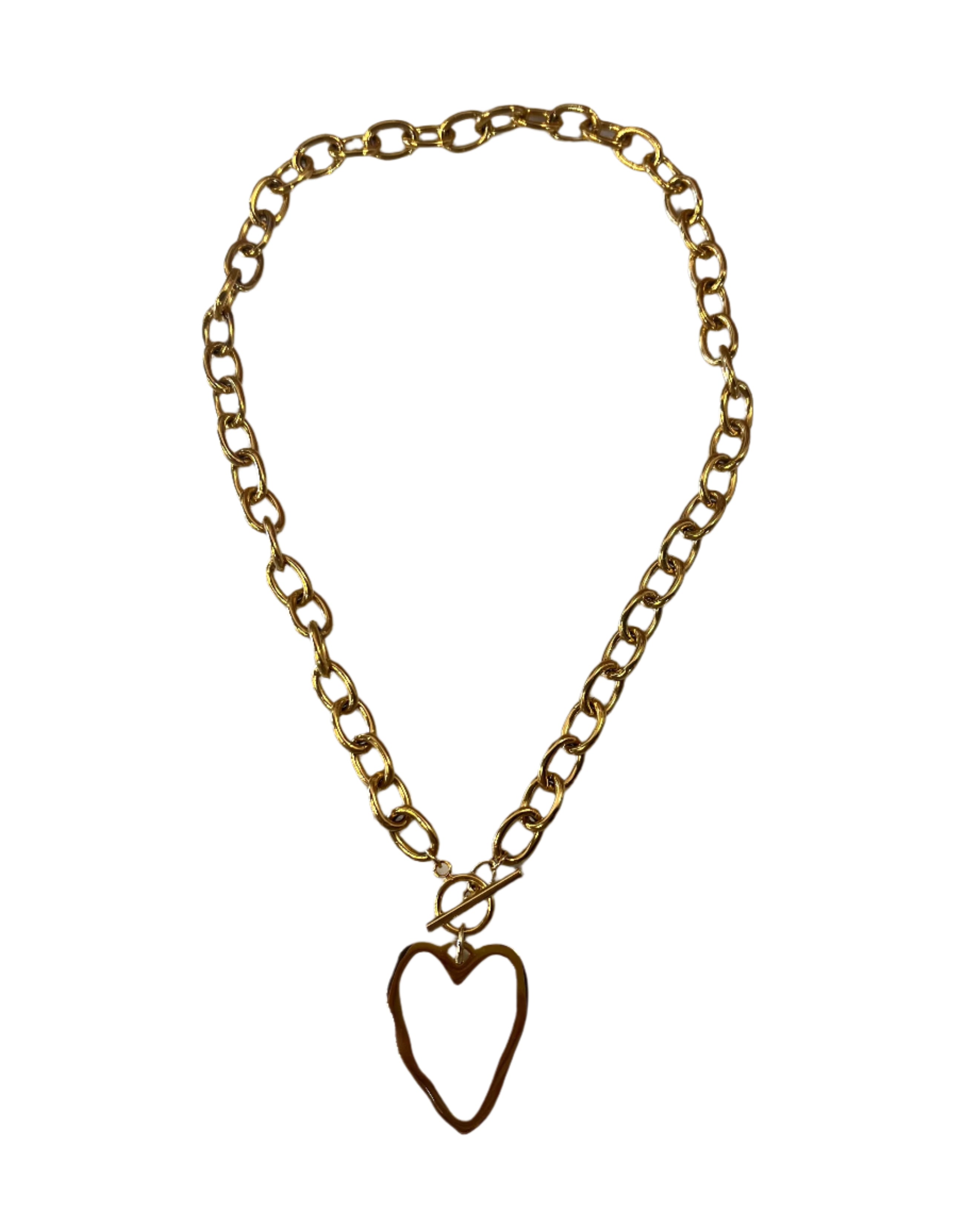 Antique Chunky Heart Necklace