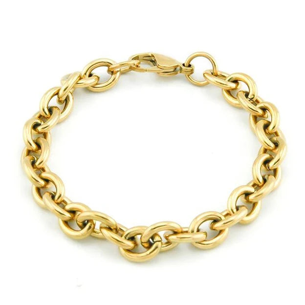 Aubrey Adele Gold Oval Link Bracelet