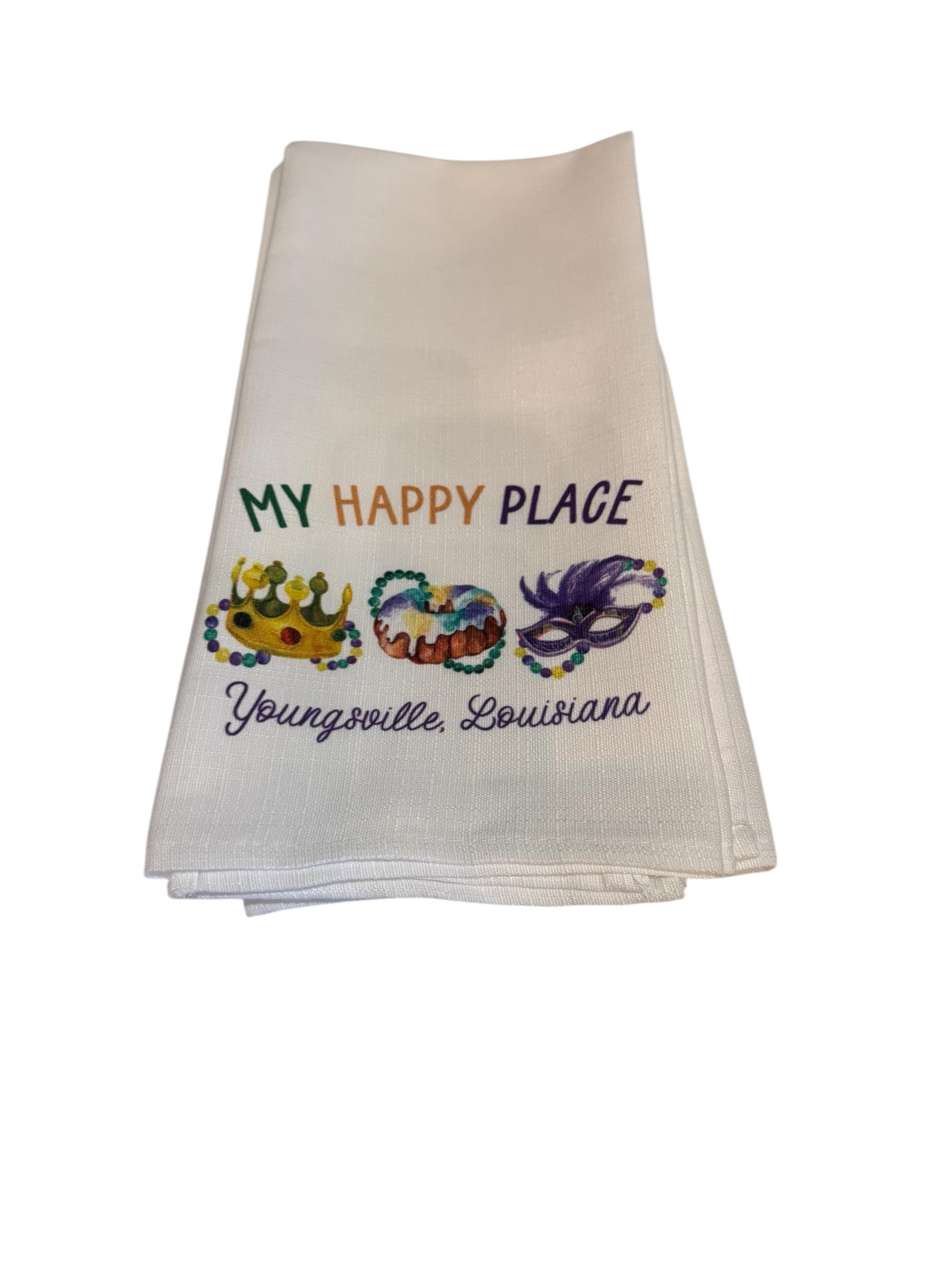 My Happy Place (Youngsville) Tea Towel