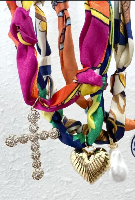 Scarf bandana Charm Necklaces