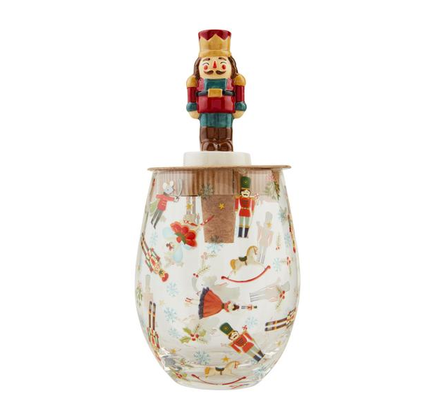 Nutcracker Christmas Wine Glass Set