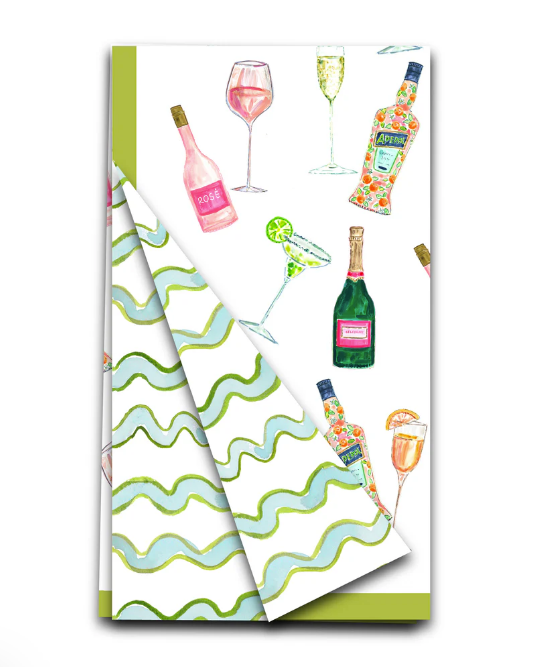 Cocktails Double Sided Tea Towel