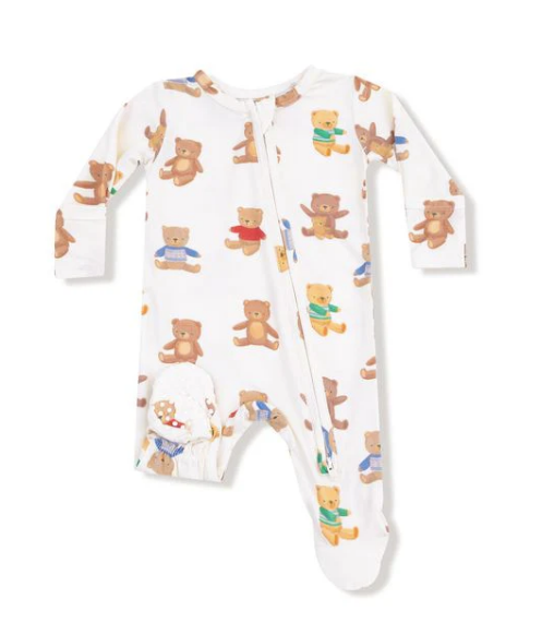 Teddy Bear 2 Way Zipper Footie