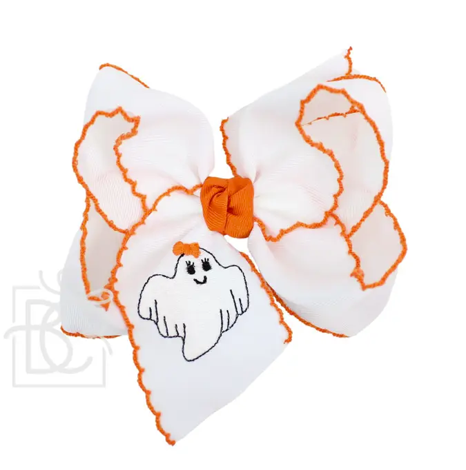Embroidered Ghost Bow - Orange
