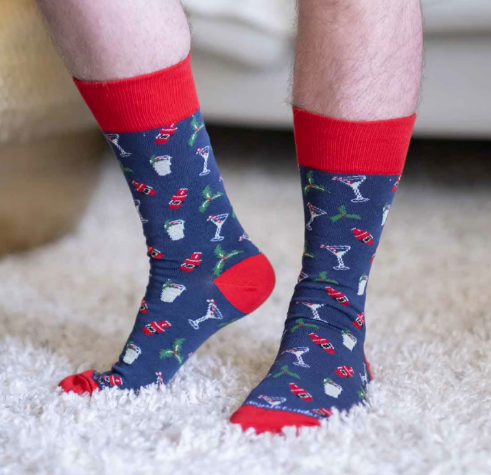 Men's Christmas Cocktails Socks