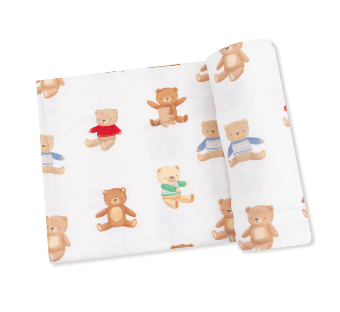 Teddy Bear Swaddle Blanket