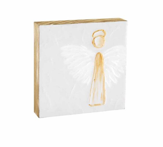 Large Angel Block Plaque