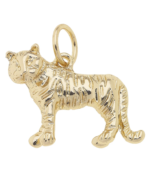 Tiger Charm in Shiny Gold