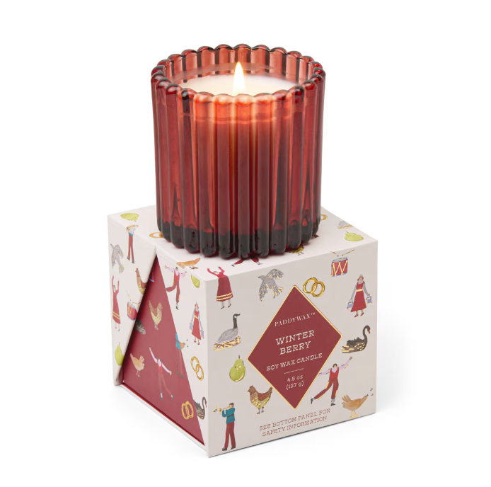 Paddywax Winter Berry Boxed Glass Candle