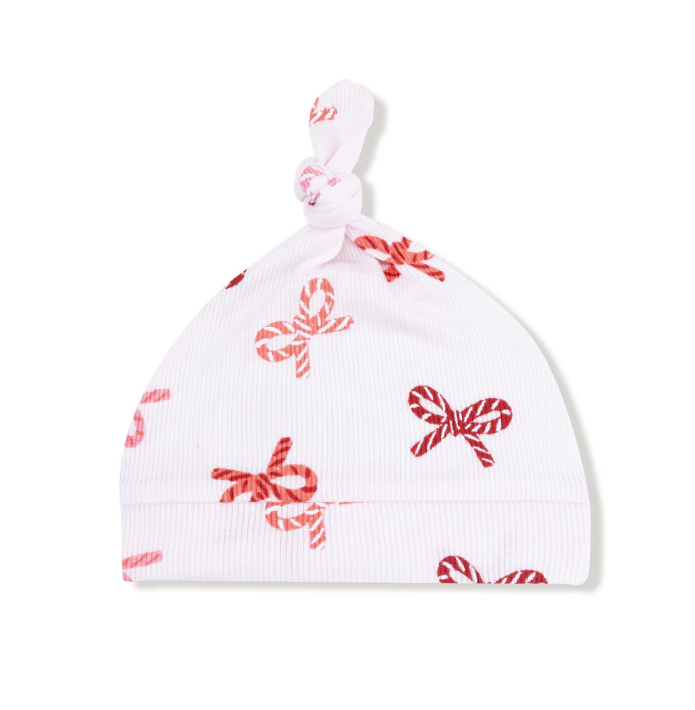 Candy Cane Bows Knotted Hat