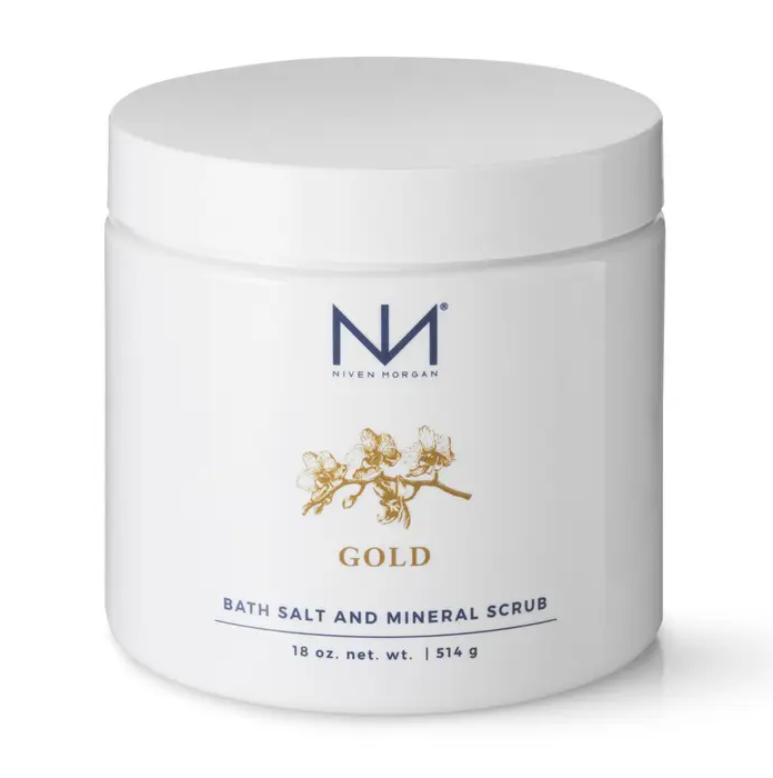Niven Morgan Gold Bath Salt & Mineral Scrub
