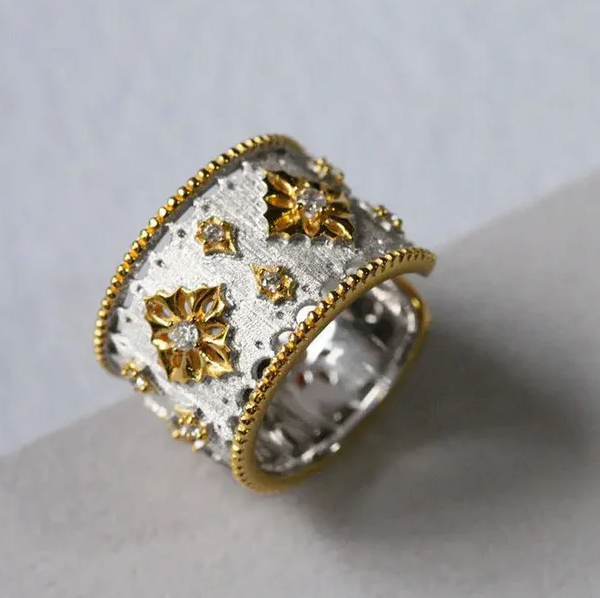 Carbone Ring Collection Silver Band