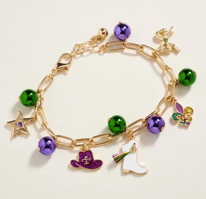 Mardi Gras Charm Bracelet