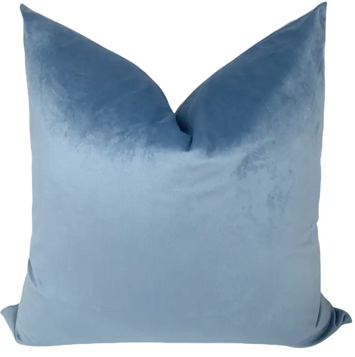Ocean Blue Velvet Pillow