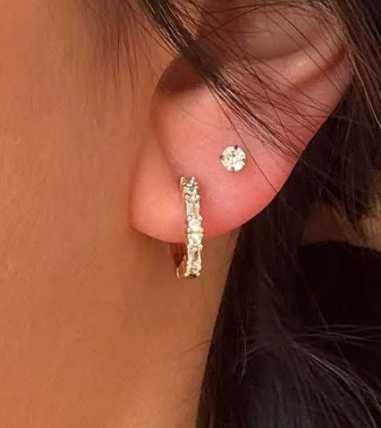 Baguette Huggie Earrings