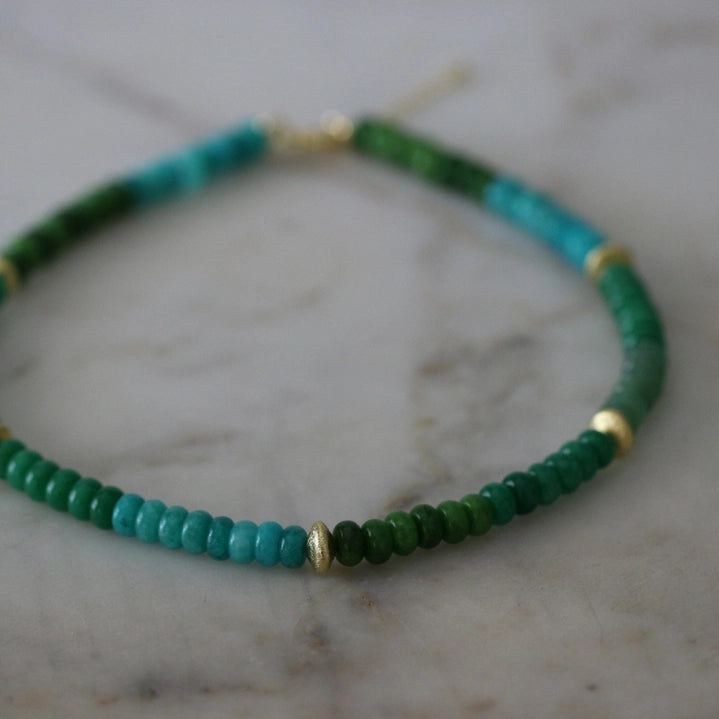 Elizabeth Gemstone Necklace - Green