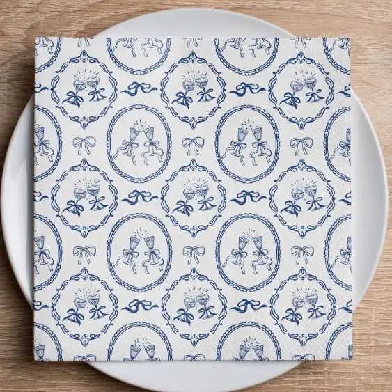 Klink Blue Cocktail Napkin