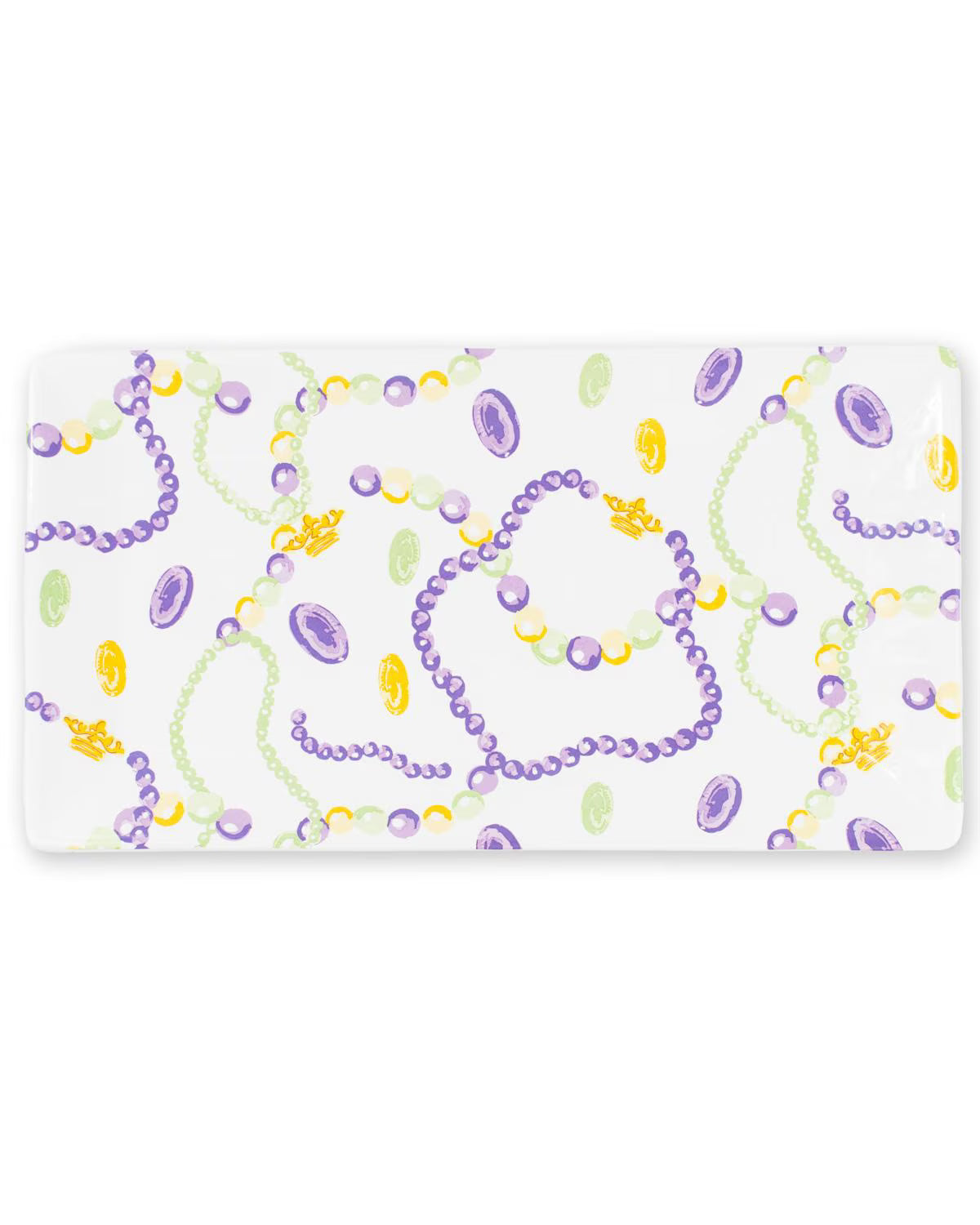 Mardi Gras Bead Rectangle Platter