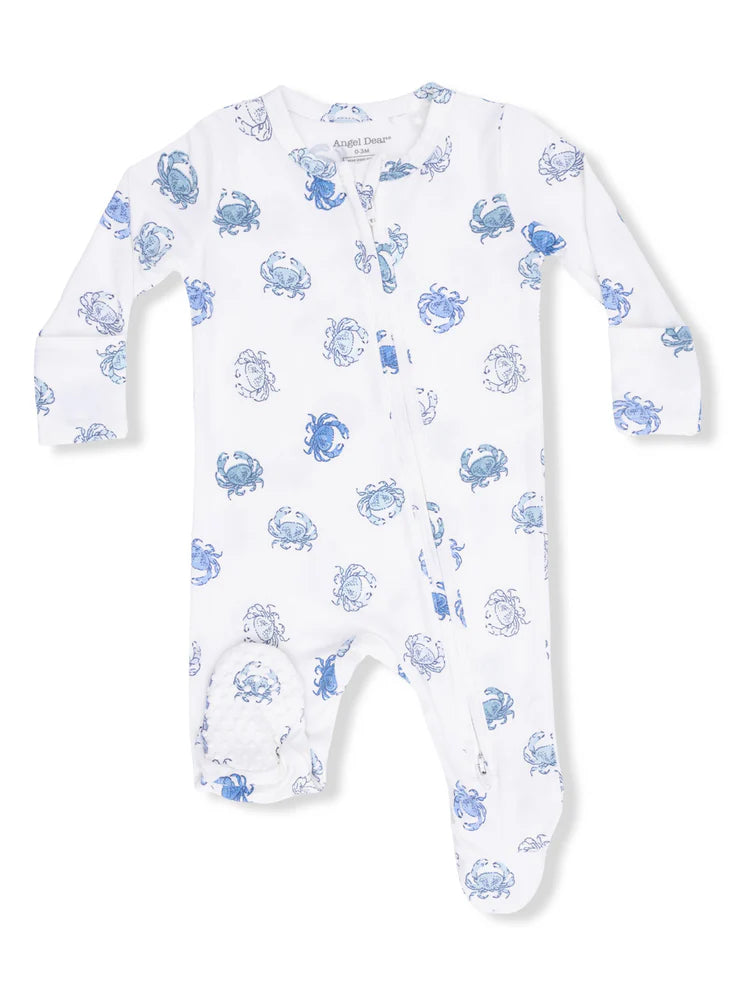 Blue Crabs 2 Way Zipper Footie