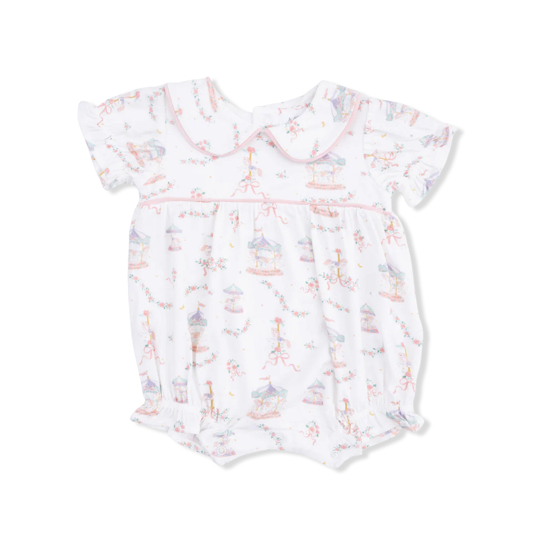 Carousel With Bows - Classis Puff Sleeve Babydoll Bubble