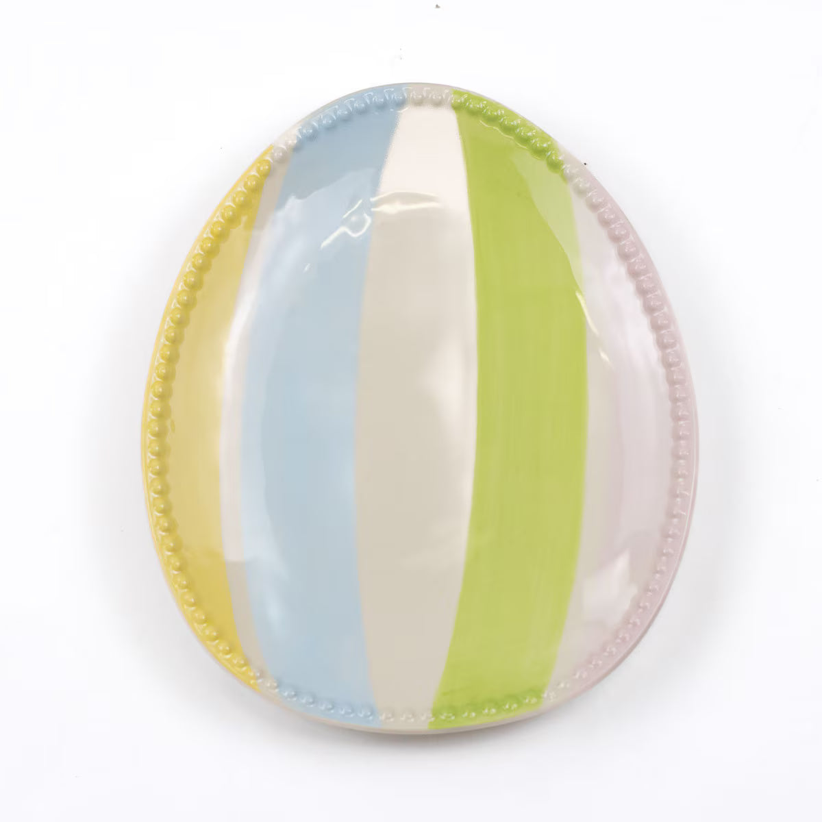 Candy Striped Egg Plate