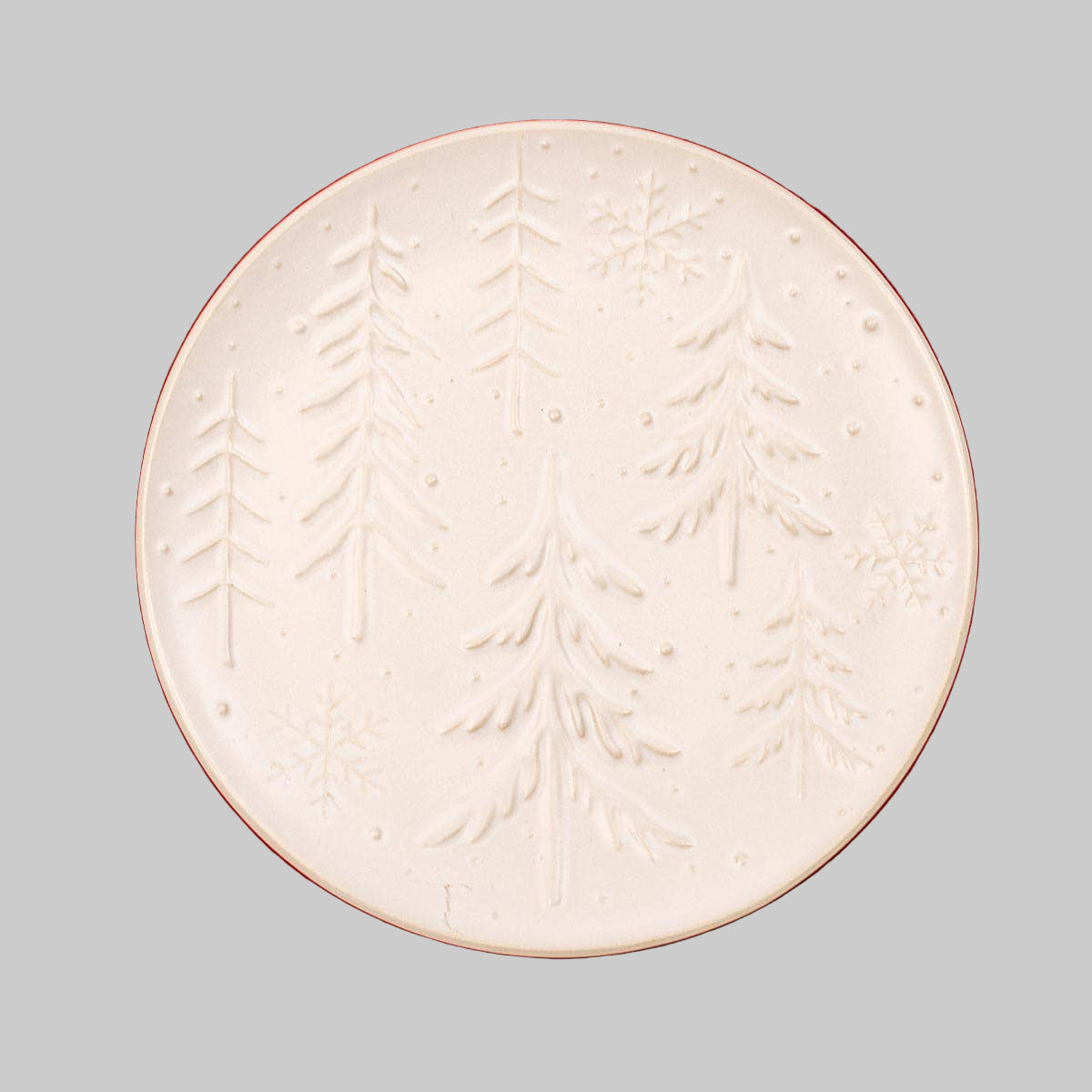 Winter Fir Plate Antique White