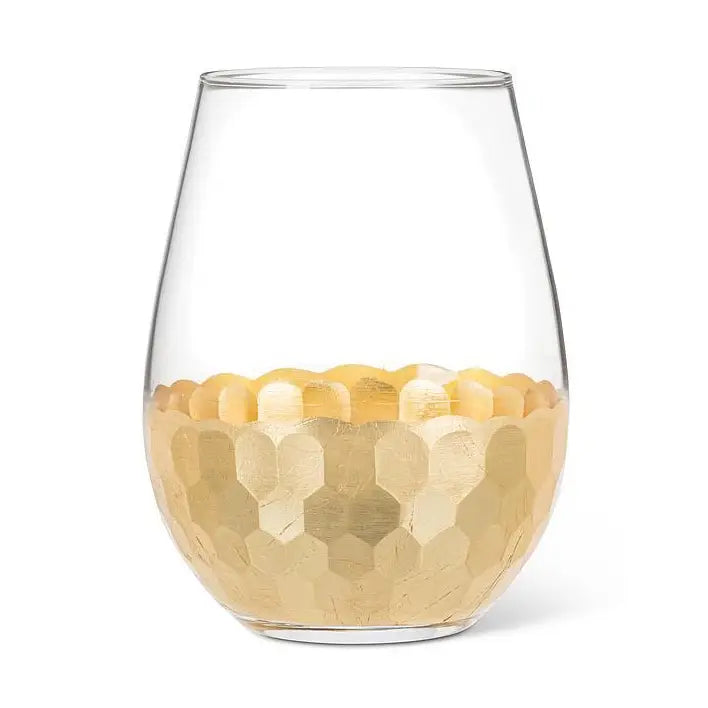 Chisel Base Stemless Wine Glass