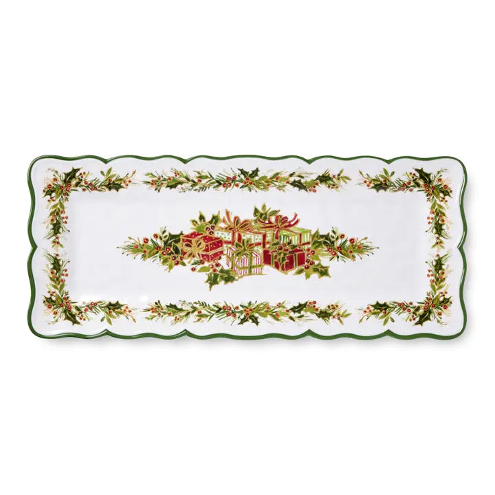 Holly Tree Rectangle Platter