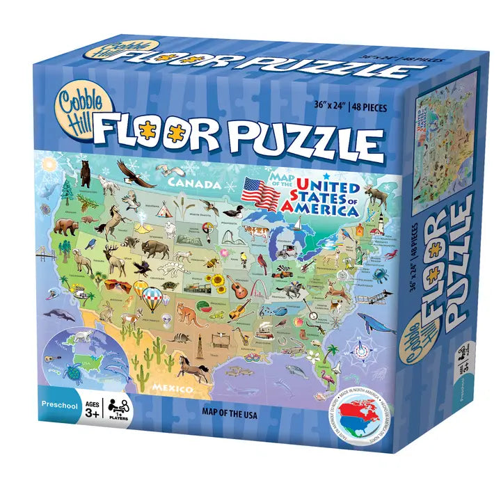 Map of the USA 48pc Floor Puzzle