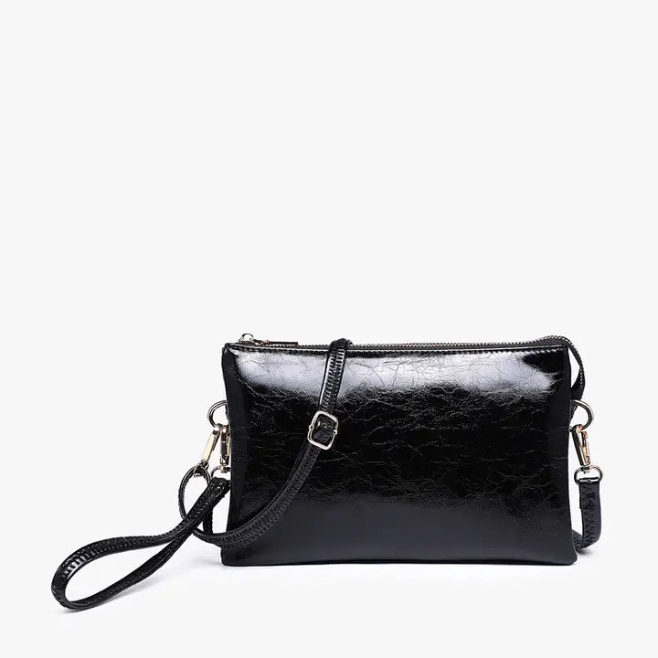 Crinkle Gloss Crossbody w/ Chain