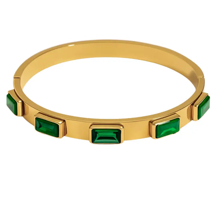 Aubrey Adele Emerald Bangle